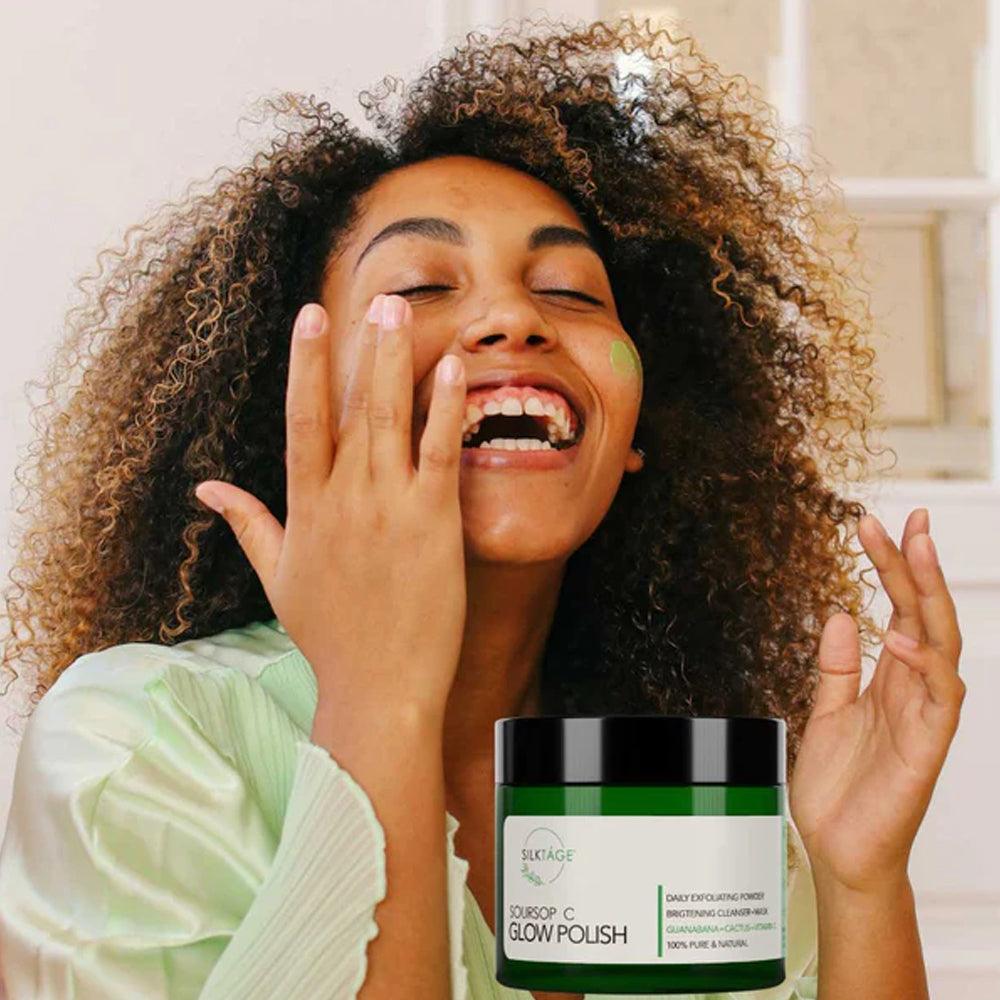 SOURSOP C GLOW POLISH - BRIGHTENING CLEANSER MASK - SILKTAGE