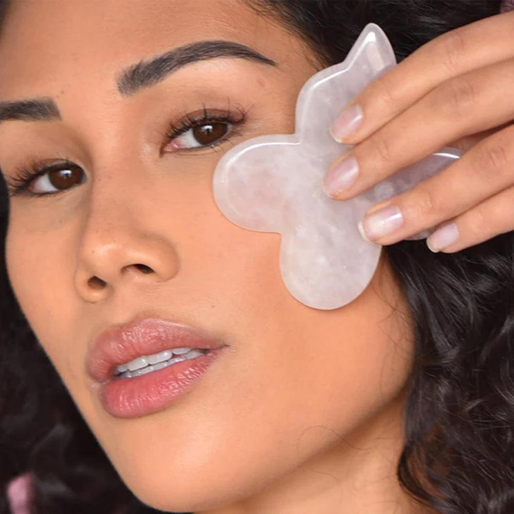 ROSE QUARTZ BUTTERFLY GUA SHA - SILKTAGE