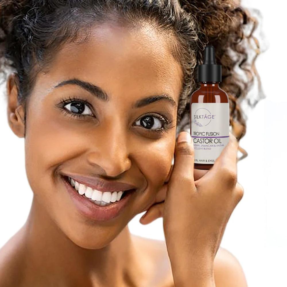 TROPIC FUSION CASTOR OIL - 100% INDIAN, JAMAICAN AND HAITIAN EXCLUSIVE BLEND - SILKTAGE