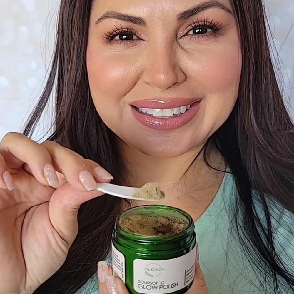 SOURSOP C GLOW POLISH - BRIGHTENING CLEANSER MASK - SILKTAGE