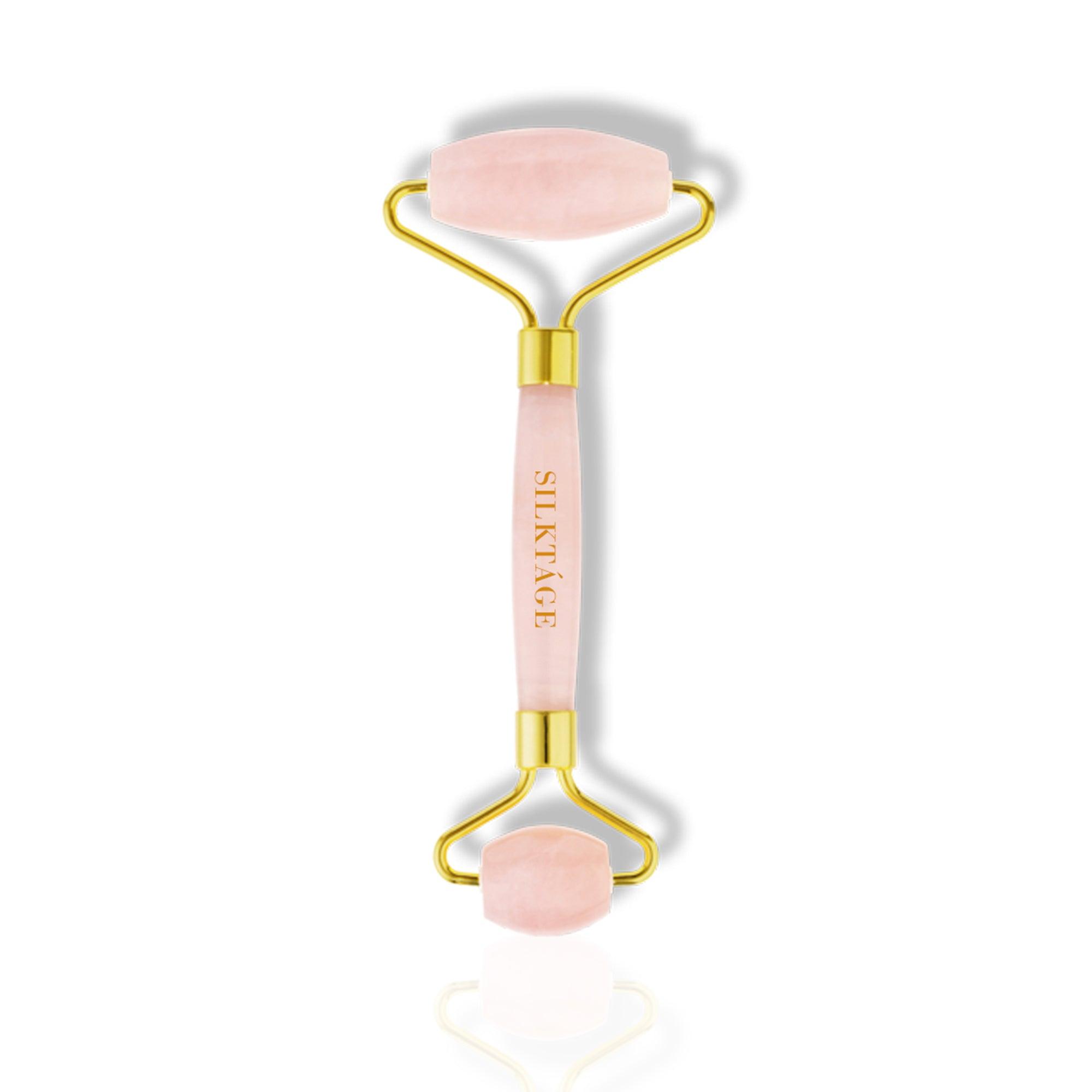 ROSE QUARTZ FACIAL ROLLER - SILKTAGE