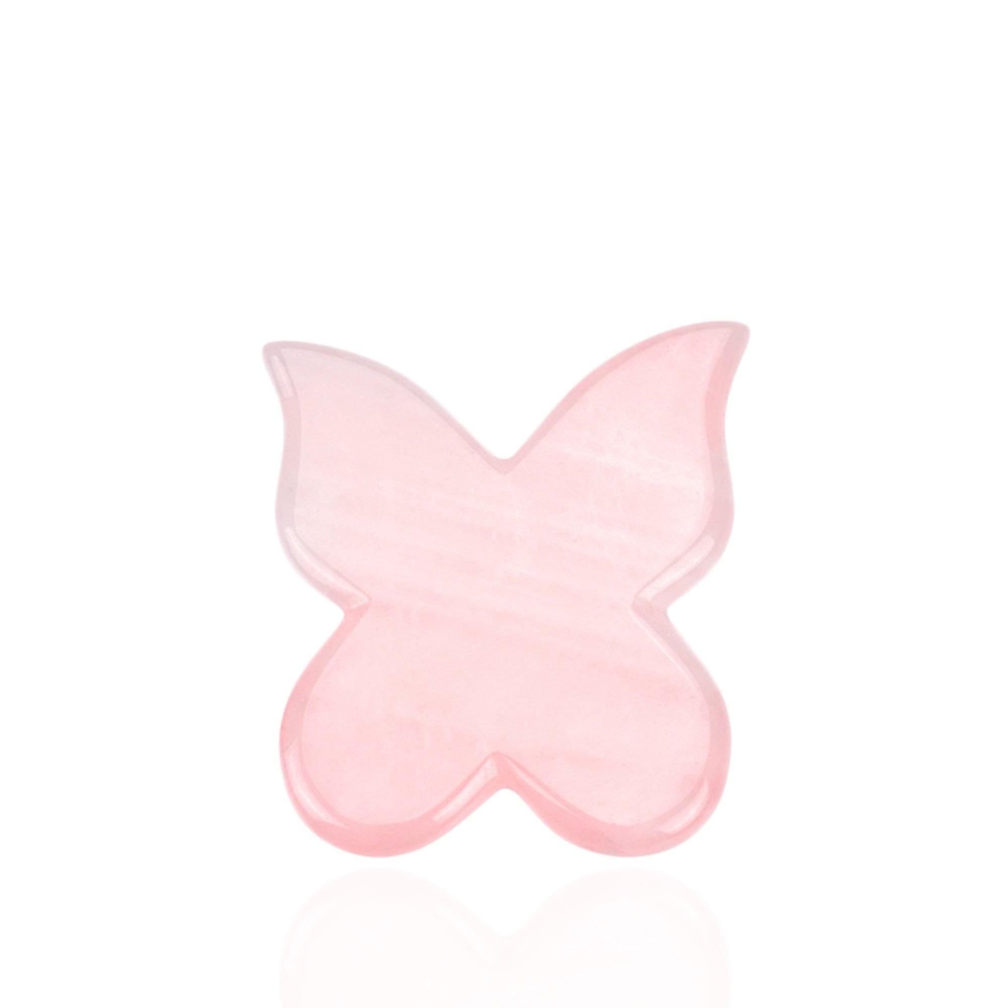 ROSE QUARTZ BUTTERFLY GUA SHA